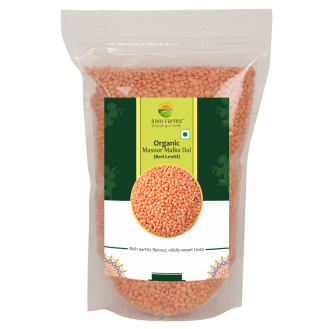 Organic Masoor Malka (Dhuli) Dal (Red Lentil) |  500 gm