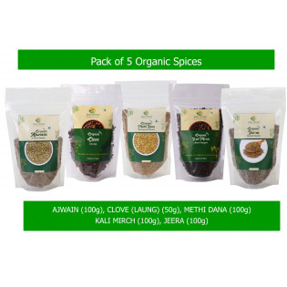 Pack of 5 Organic Spices (Whole/Sabut)