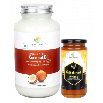 Organic Virgin Coconut Oil - (500ml) + FREE Jungle Honey (150gm)