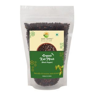 Organic Black Pepper Whole (Kali Mirch) - 400 gm